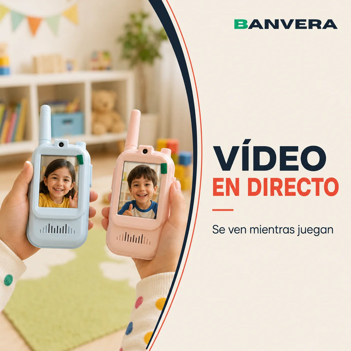 Walkie Talkie para Niños con Cámara – Set x2