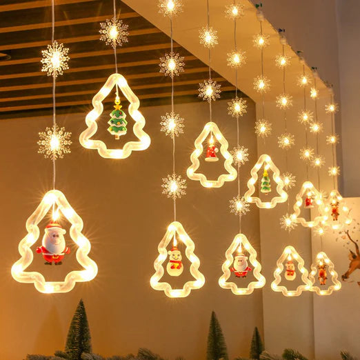 LUCES NAVIDEÑAS COLGANTES LED CON FIGURAS🎄✨