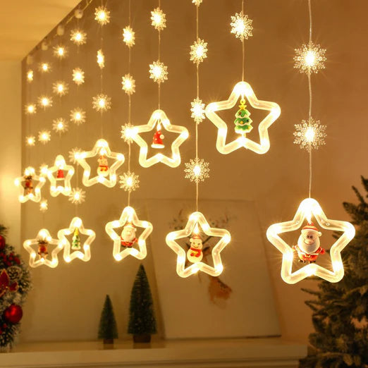 LUCES NAVIDEÑAS COLGANTES LED CON FIGURAS🎄✨
