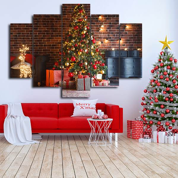 CUADROS NAVIDEÑOS DECORATIVOS set x5🎅🏻🎄