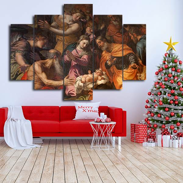 CUADROS NAVIDEÑOS DECORATIVOS set x5🎅🏻🎄