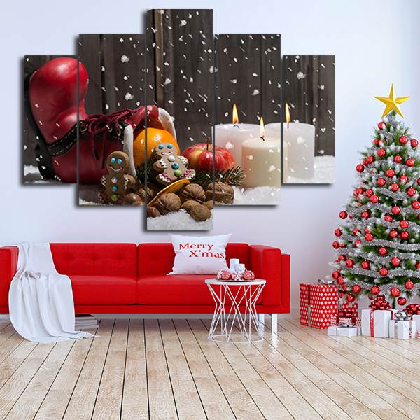CUADROS NAVIDEÑOS DECORATIVOS set x5🎅🏻🎄