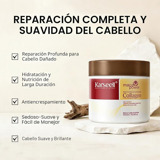 Mascarilla Capilar de Colágeno Karseell 500 GR