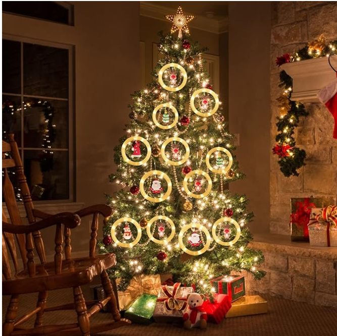 LUCES NAVIDEÑAS COLGANTES LED CON FIGURAS🎄✨