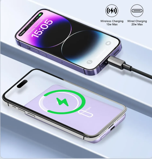 La power bank magnética ultra-fina de 5 000 mAh