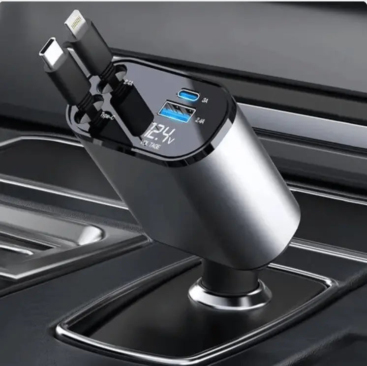⚡CARGADOR ULTRARAPIDO - Retráctil para Auto®️