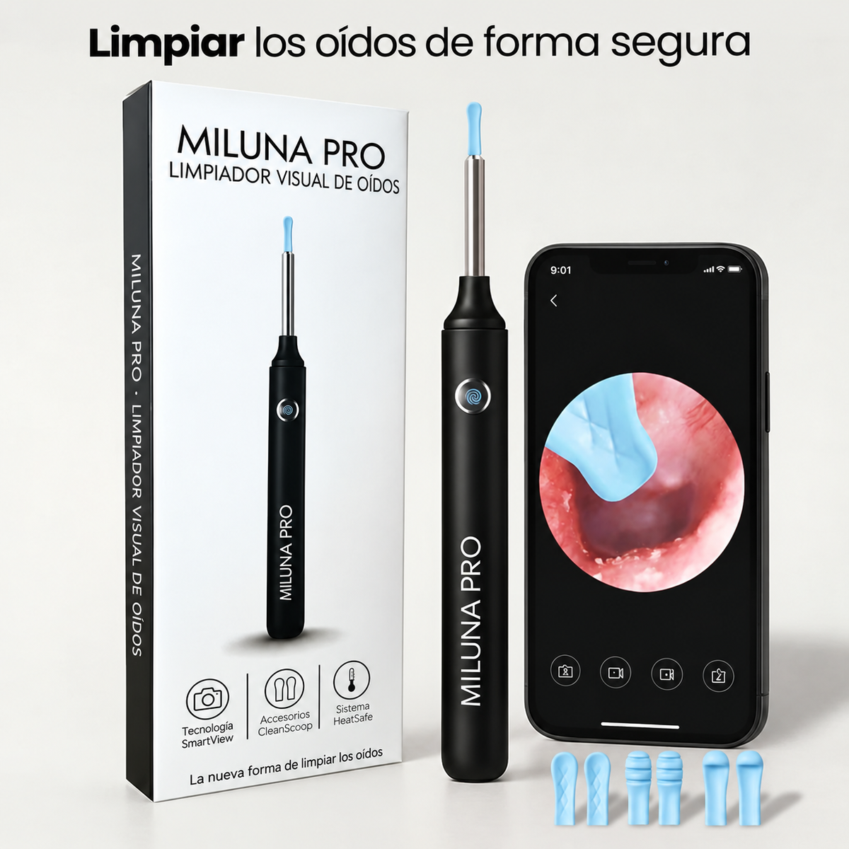 limpiador de oídos con SmartView