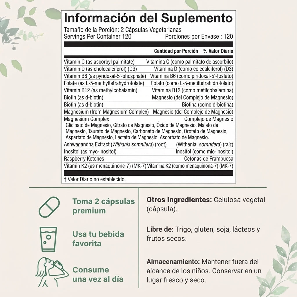 Magnesium Complex 20-en-1 para Mujeres | Bienestar Diario