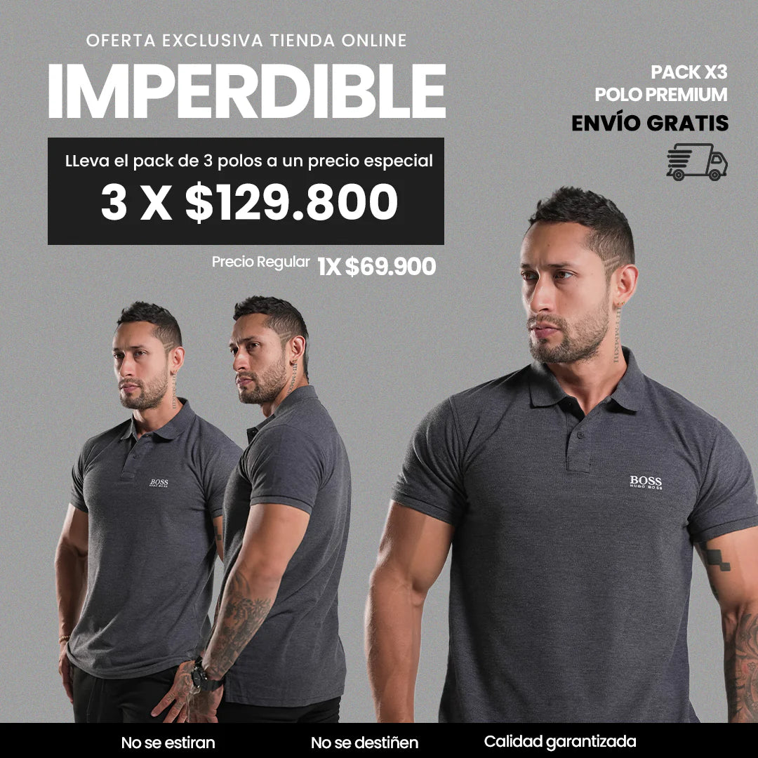 PACK 3 POLOS PREMIUM® Oferta de Lanzamiento HOY 🔥