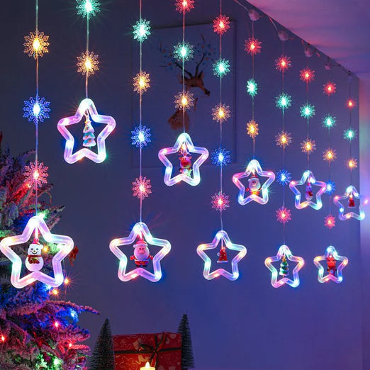 LUCES NAVIDEÑAS COLGANTES LED CON FIGURAS🎄✨