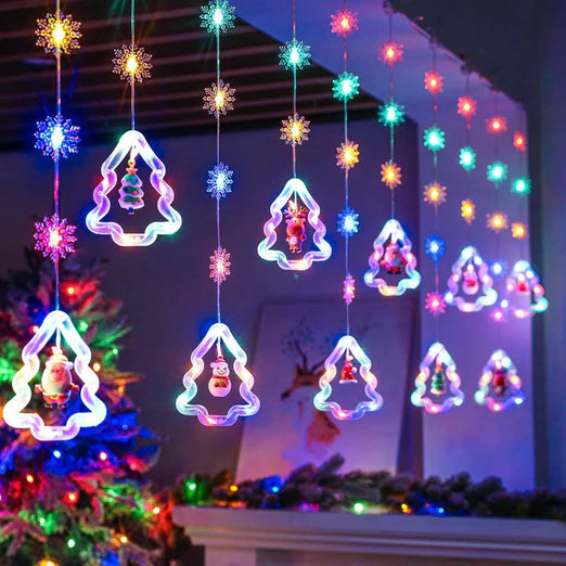 LUCES NAVIDEÑAS COLGANTES LED CON FIGURAS🎄✨