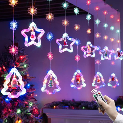 LUCES NAVIDEÑAS COLGANTES LED CON FIGURAS🎄✨