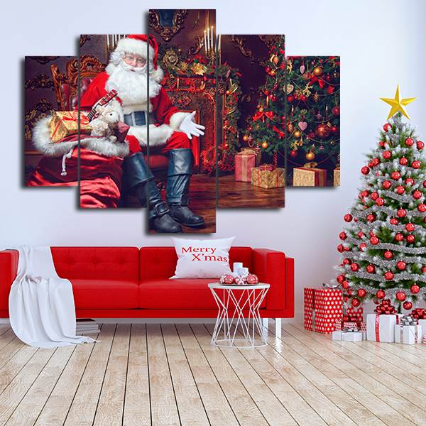 CUADROS NAVIDEÑOS DECORATIVOS set x5🎅🏻🎄
