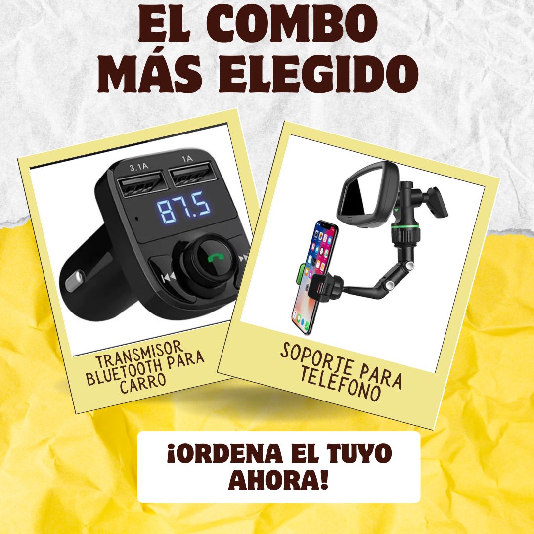 Convertidor a Bluetooth + Soporte 360° COMBO PREMIUM®️🚗