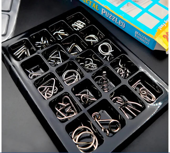 MindMaster™ – Set X20 piezas De Rompecabezas Metálicos