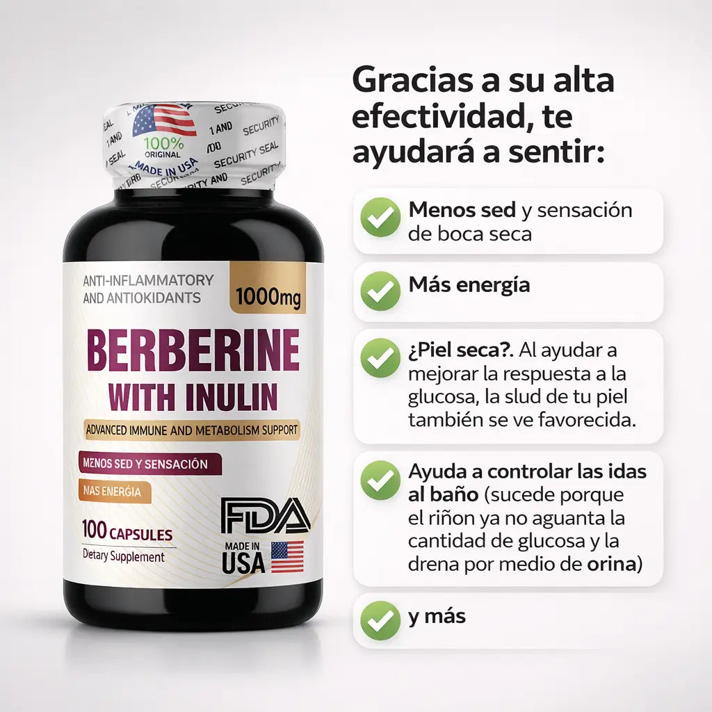 NUEVA PRESENTACION BERBERINE 2.0 1000mg- 100 CAPSULAS