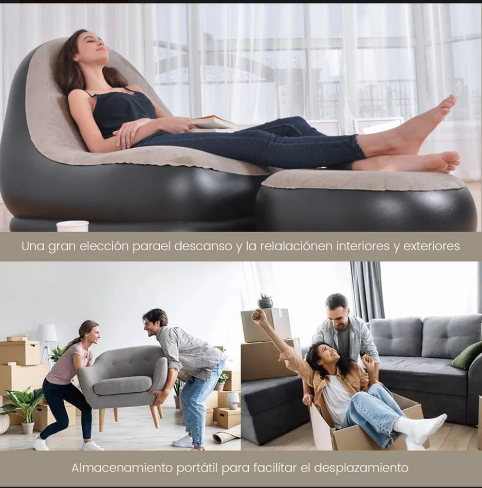 Sofá Portátil+🎁 Reposapiés y Inflador🔥