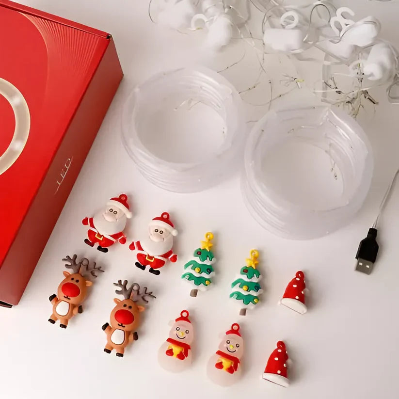 LUCES NAVIDEÑAS COLGANTES LED CON FIGURAS🎄✨