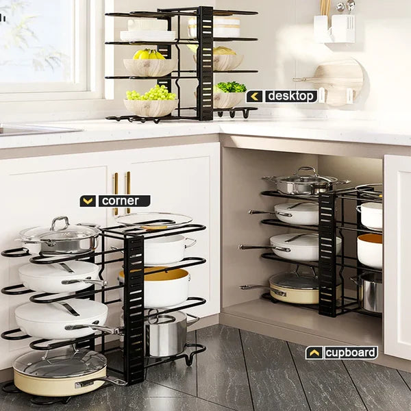 SpaceMax™️ Organizador Ajustable de Ollas