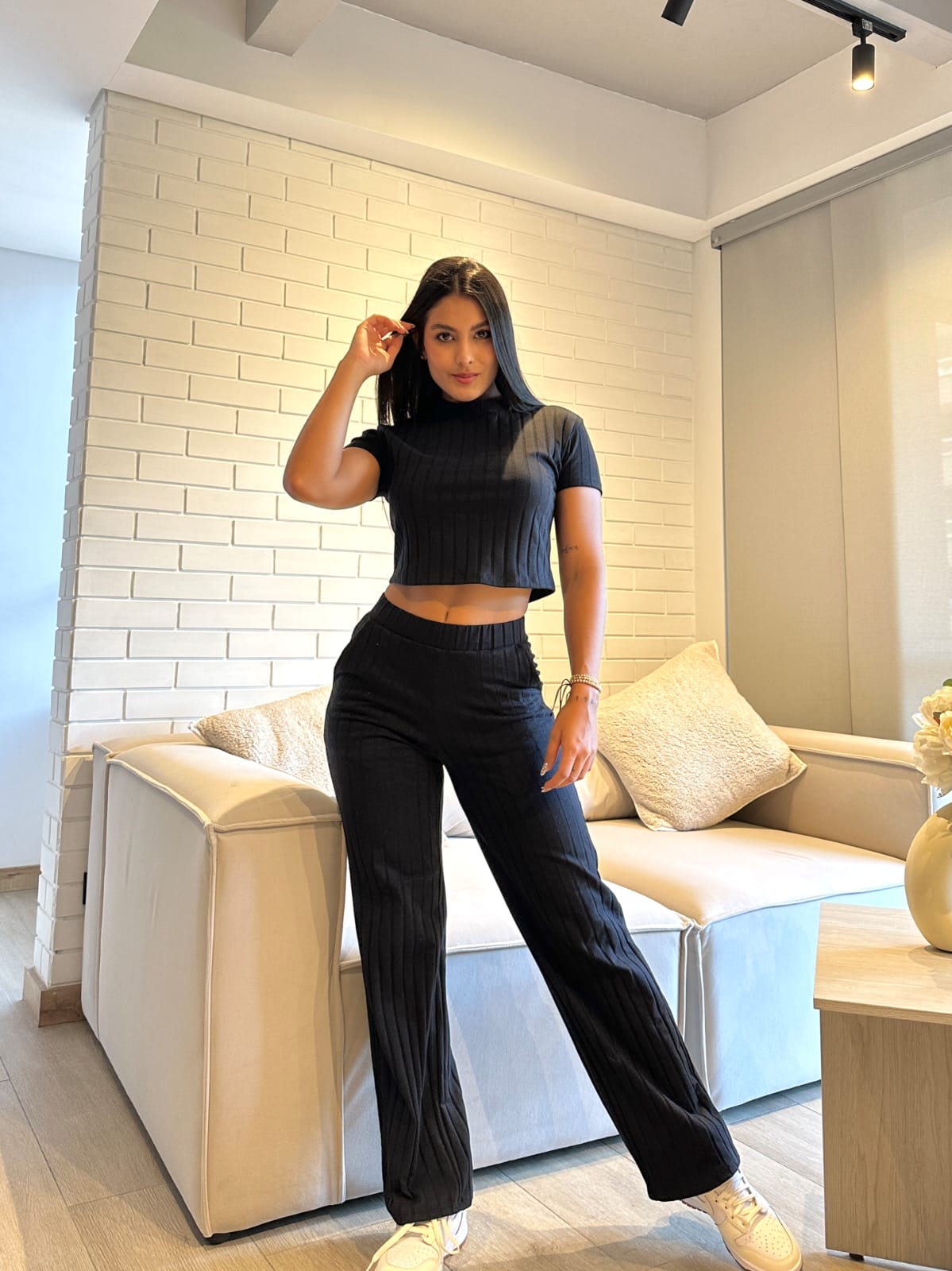 SET OVERSIZE EN TELA RIB