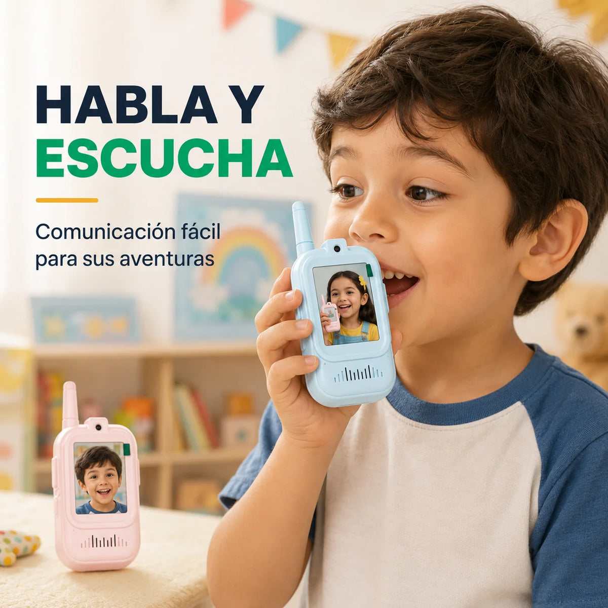 Walkie Talkie para Niños con Cámara – Set x2