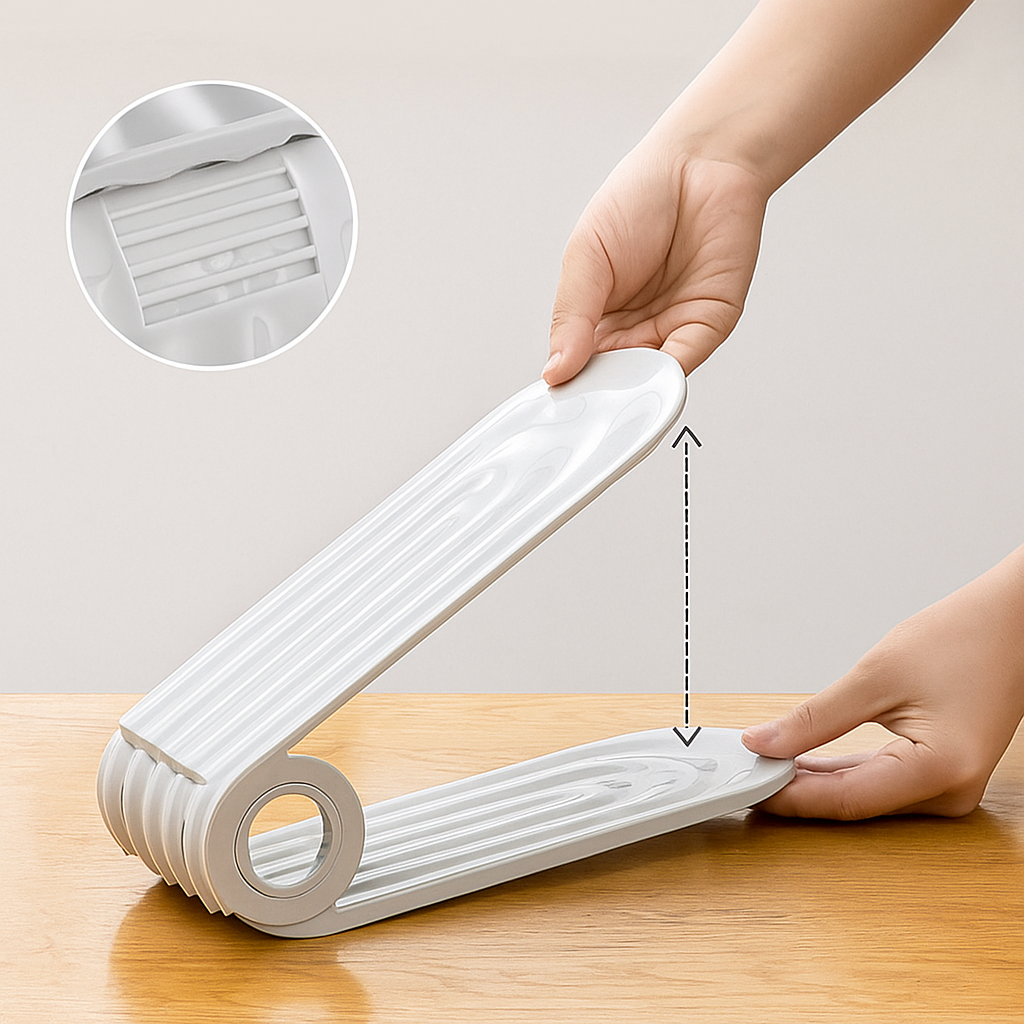 Organizador Inteligente para 10 Pares – Duplica el Espacio de tu Closet