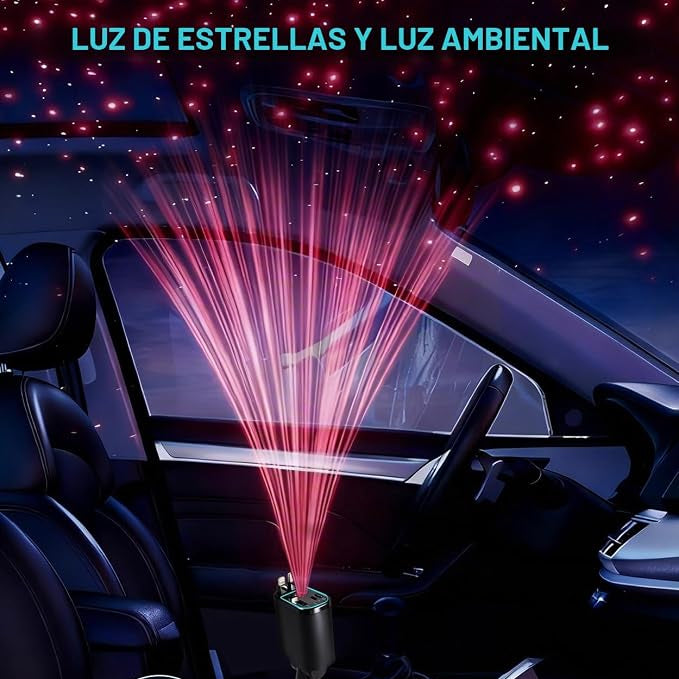 Cargador Coche 4 en 1 con proyector