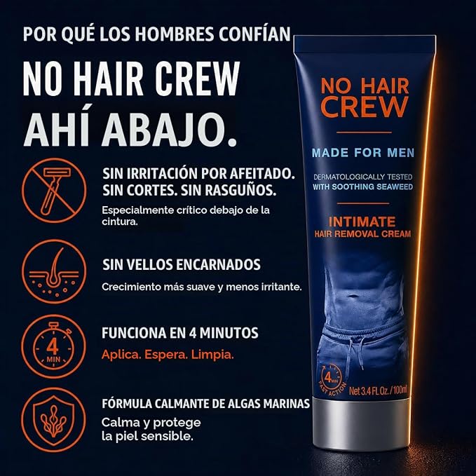 Crema depilatoria íntima para hombres