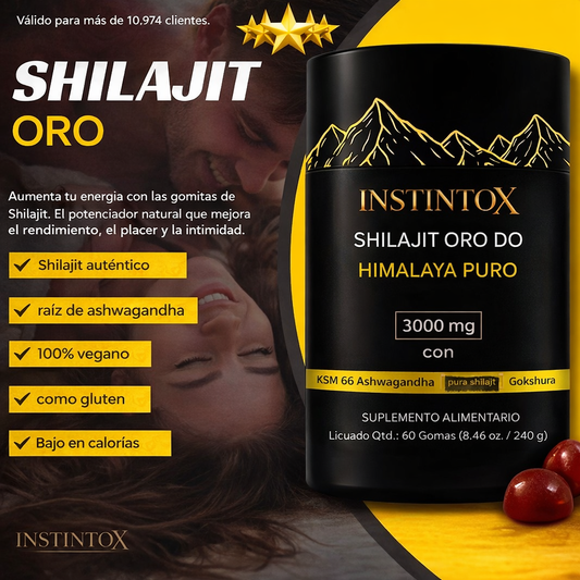 Gomitas de Shilajit puro del Himalaya Paquete 2 en 1 - 120 GOMITAS