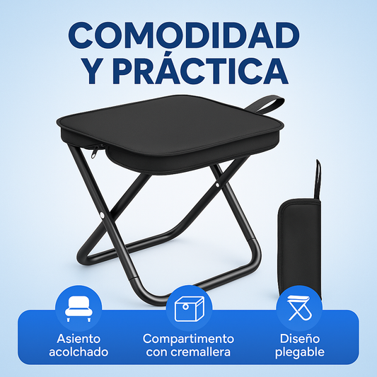 🪑🎒 Silla plegable – ¡Cuelga tu silla como una mochila! 🔥