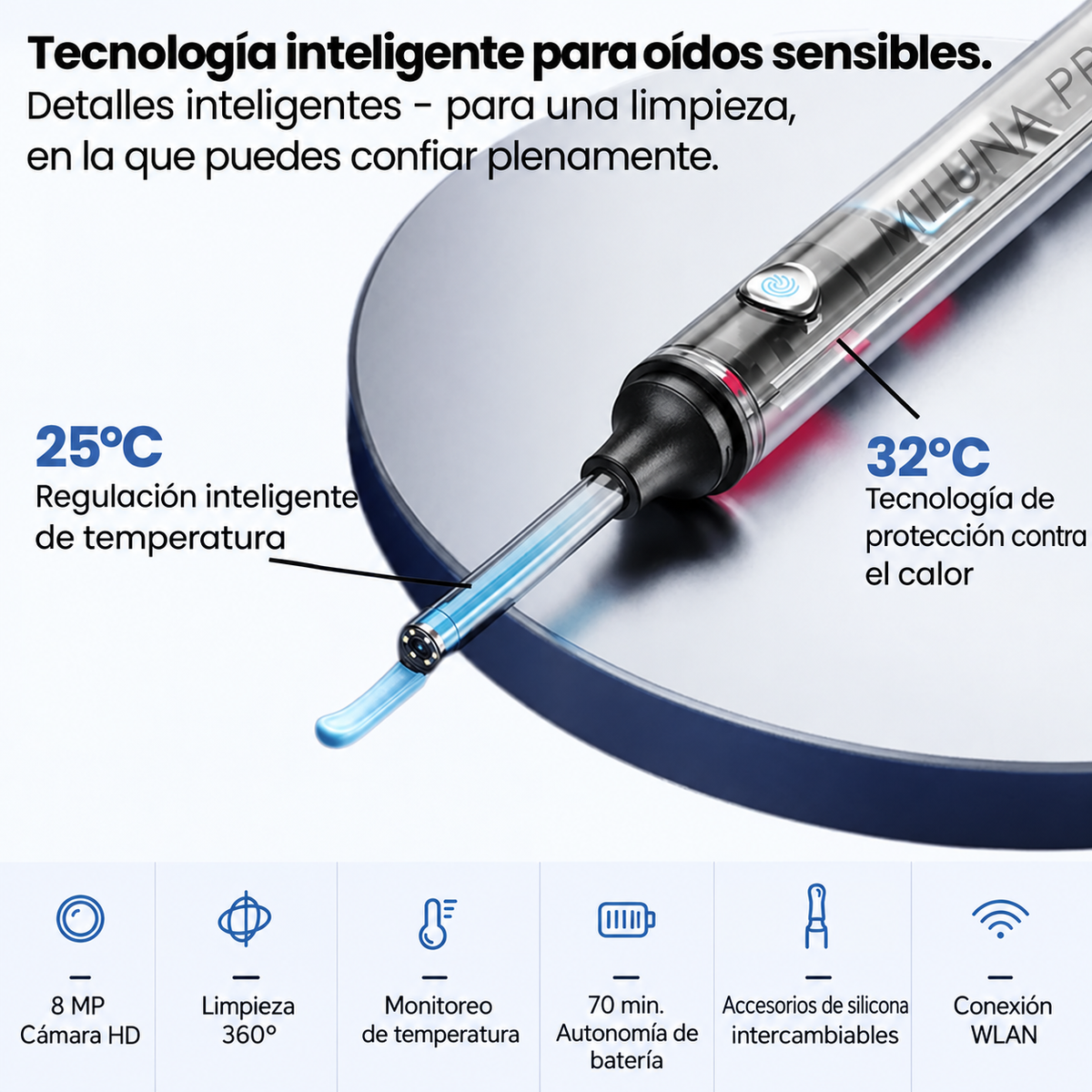 limpiador de oídos con SmartView