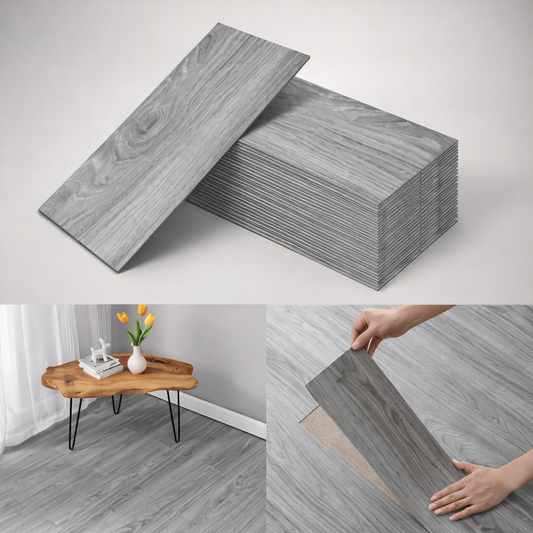 Baldosa Adhesiva Gris Maderoso caja por 36 piezas