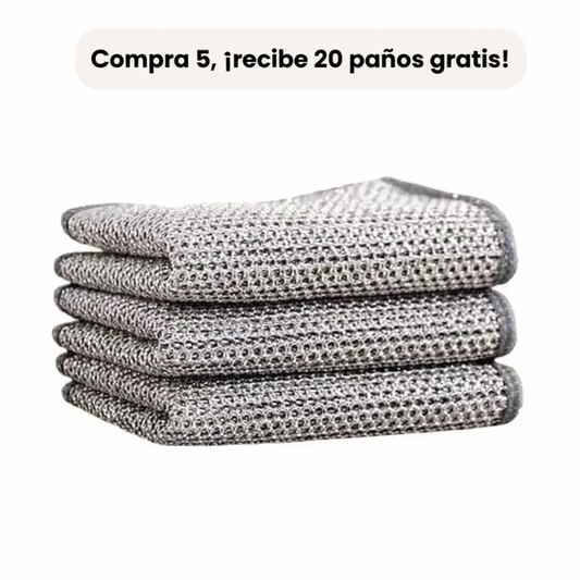 Set 20 Paños de Fibra Metálica Reforzada – Limpieza Total y Duradera