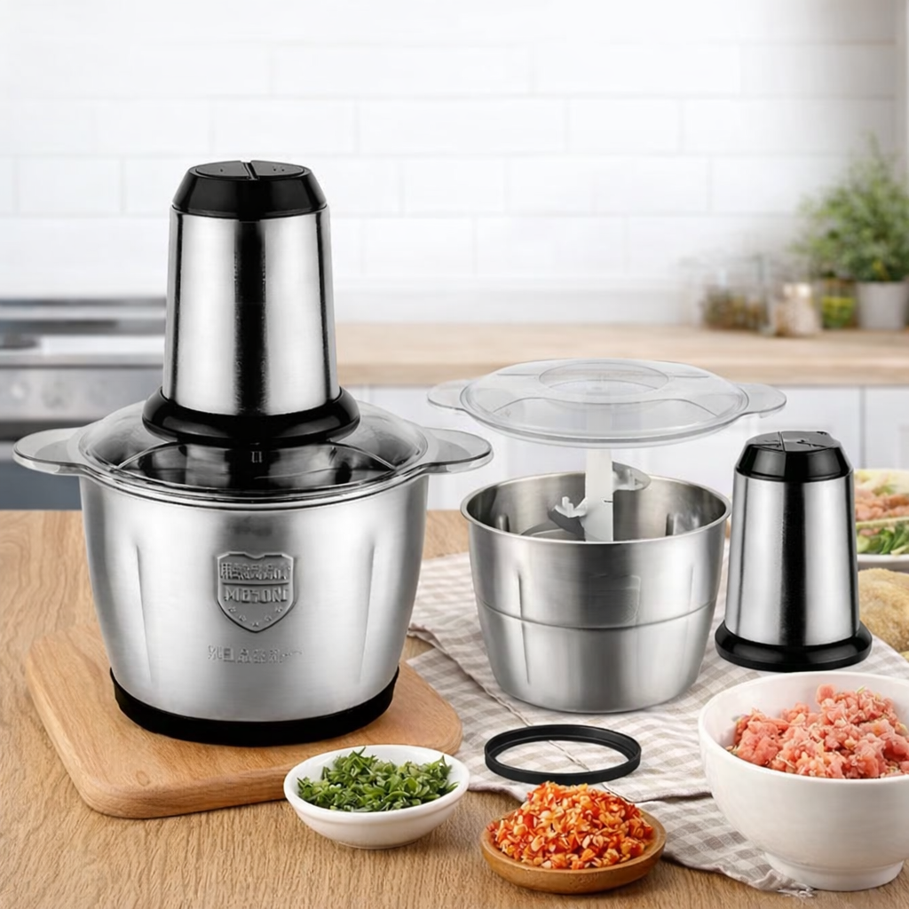 Picador Eléctrico Inox 2 L Profesional +  🎁 EBOOK de Recetas