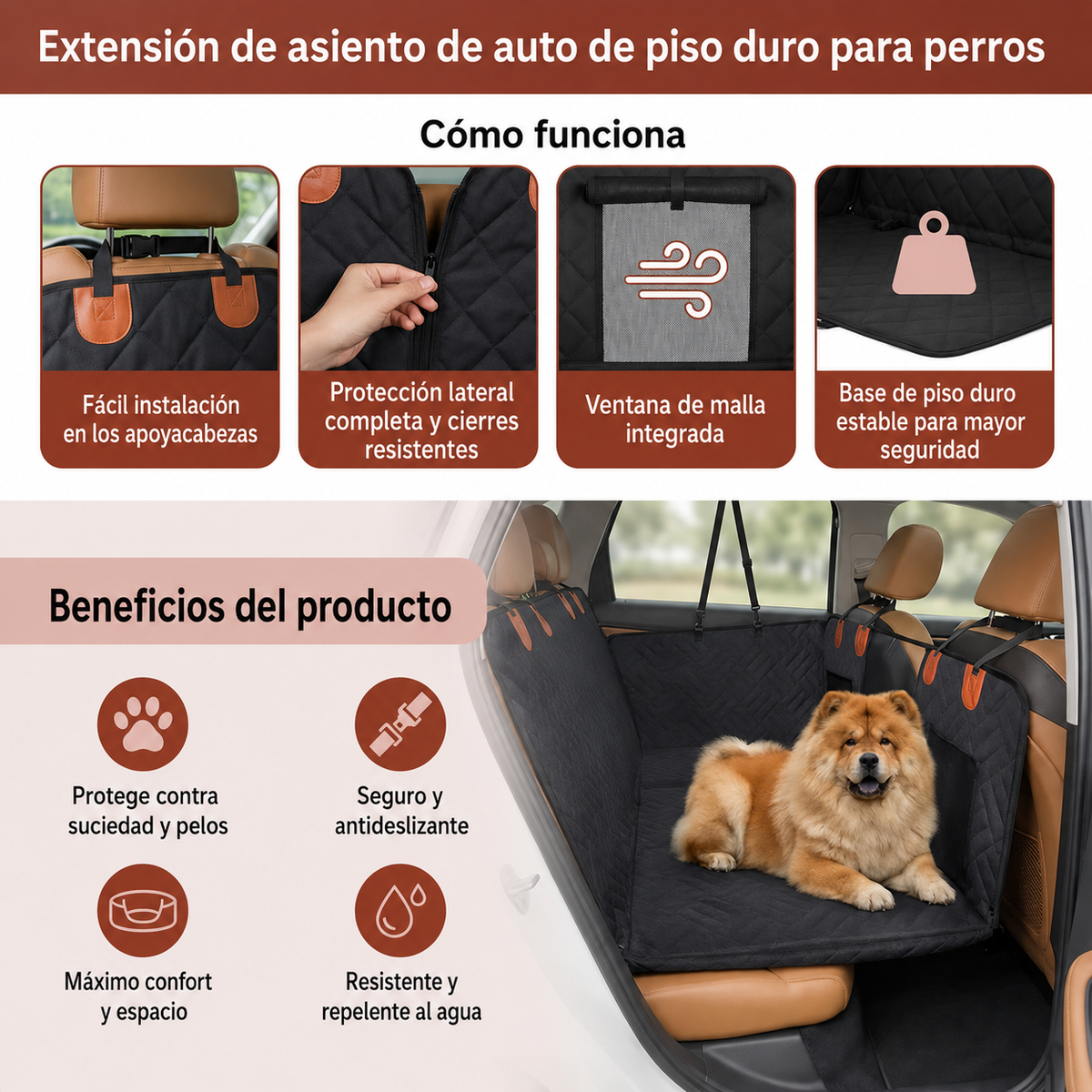 PROTECTOR DE CARRO PARA MASCOTAS