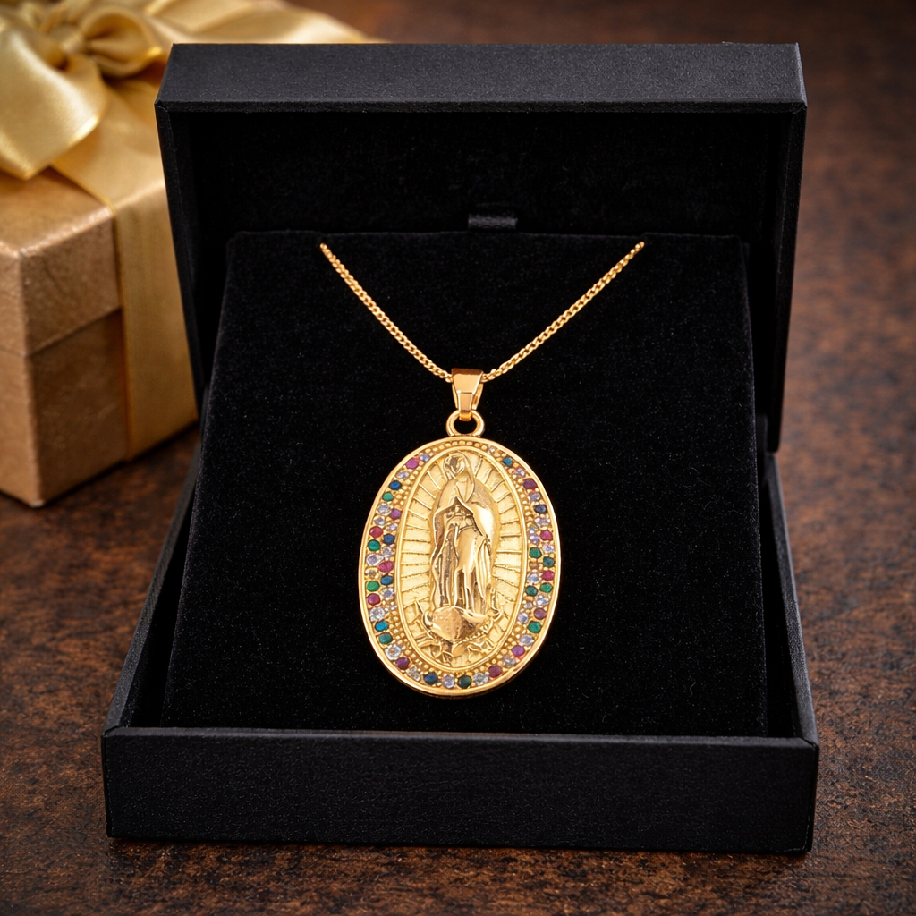Collar Colgante Virgen María Compra 1 y recibe otro totalmente GRATIS.🎁