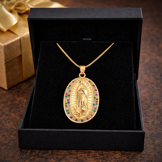 Collar Colgante Virgen María Compra 1 y recibe otro totalmente GRATIS.🎁