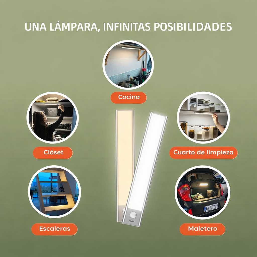 Barra LED Inteligente con Sensor OFERTA 2X1 SOLO HOY — Ilumina cualquier espacio