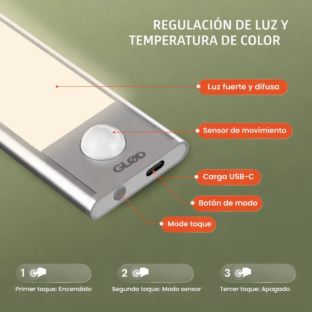 Barra LED Inteligente con Sensor OFERTA 2X1 SOLO HOY — Ilumina cualquier espacio