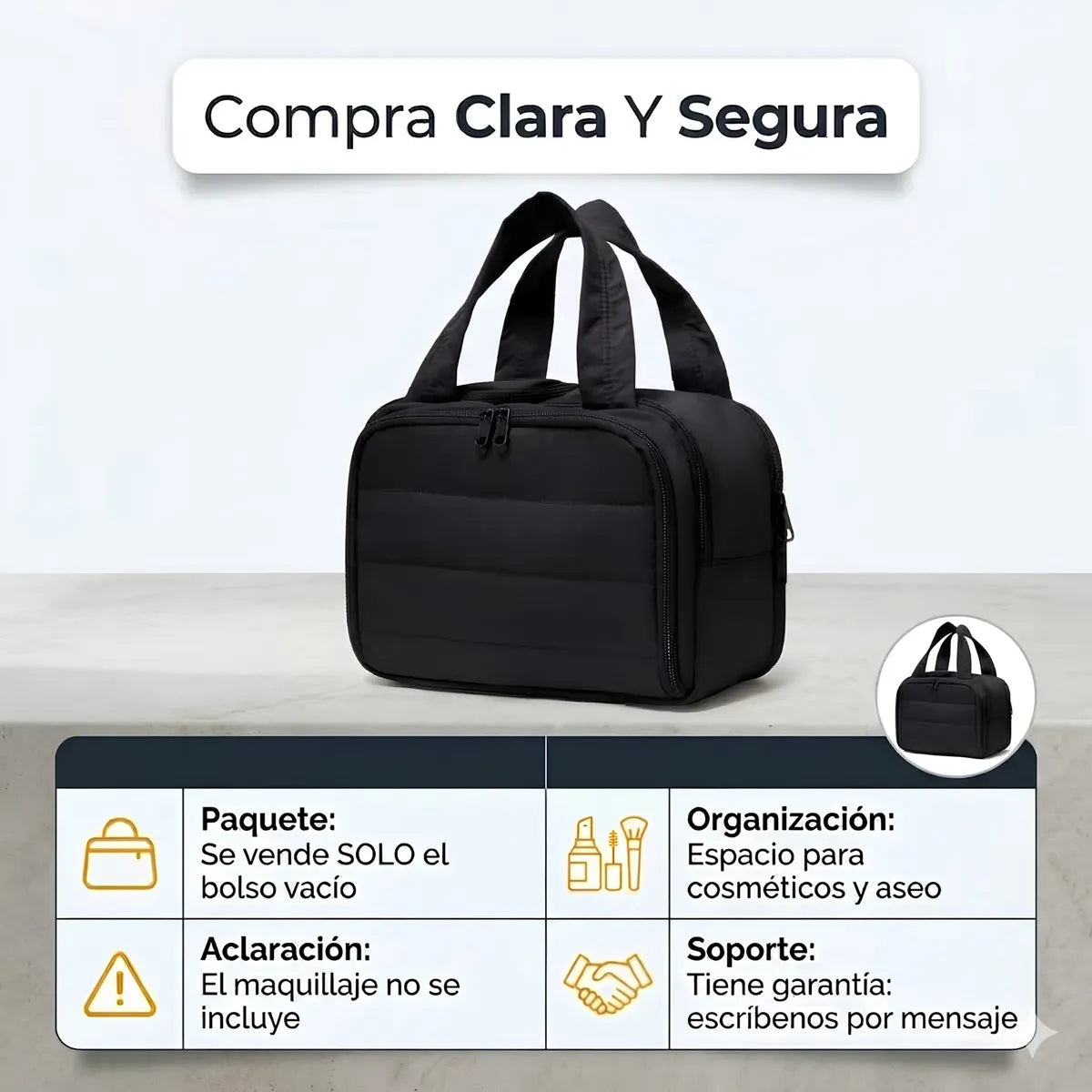 Organizador de cosméticos viaje