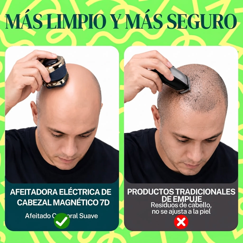 Afeitadora eléctrica 7D para cabeza y cuerpo
