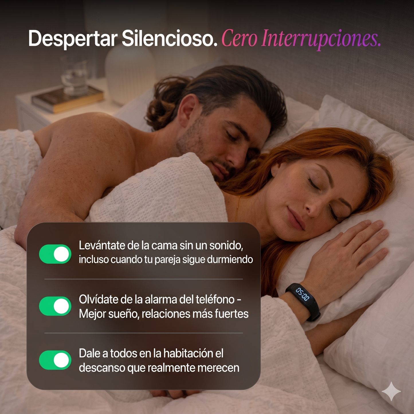 Alarma y reloj de muñeca premium