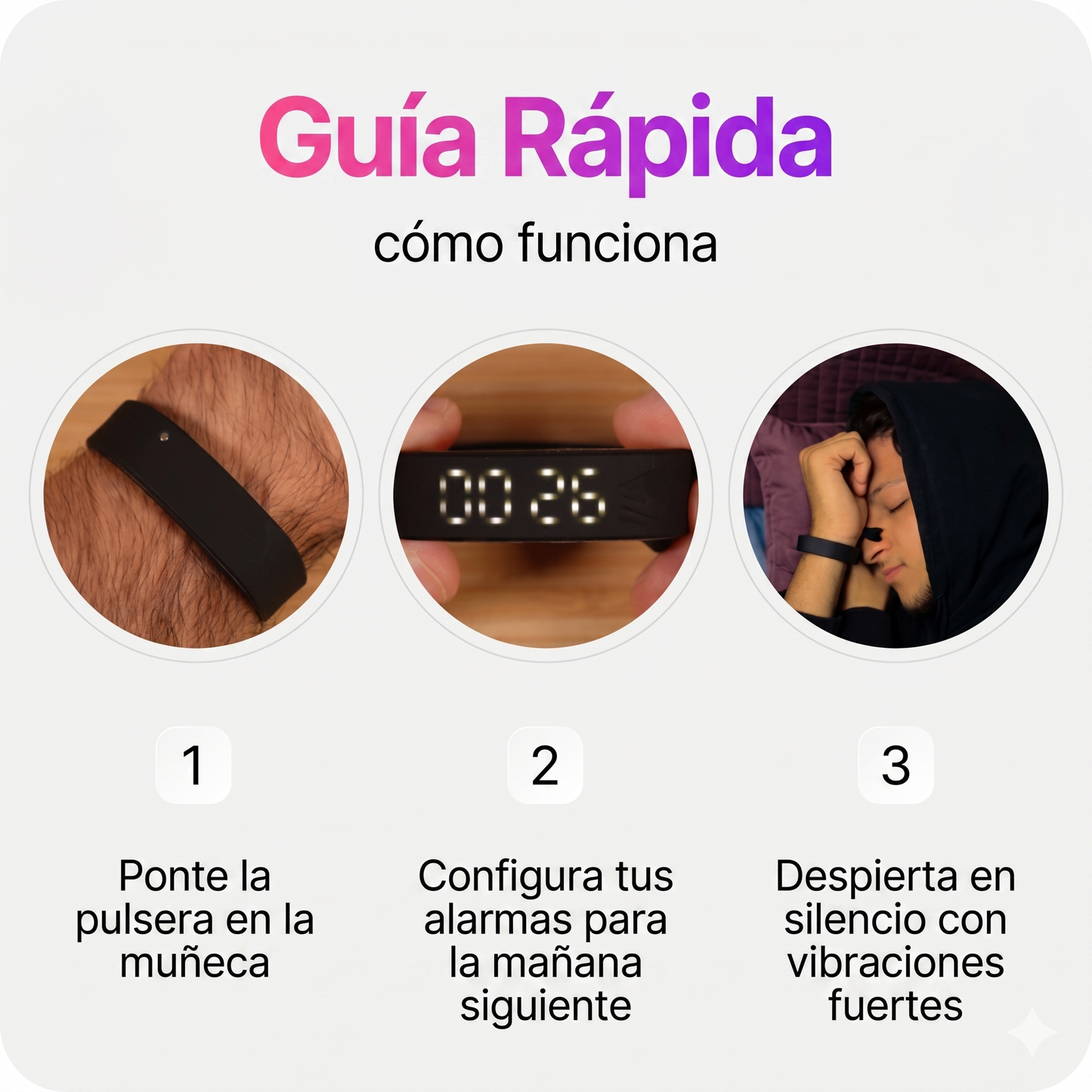 Alarma y reloj de muñeca premium