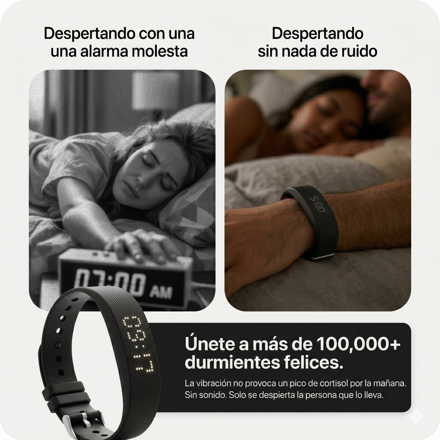 Alarma y reloj de muñeca premium
