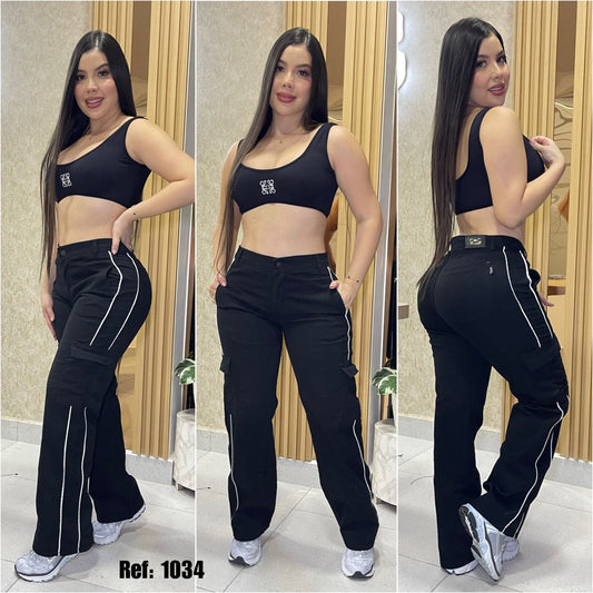Jeans cargo push up