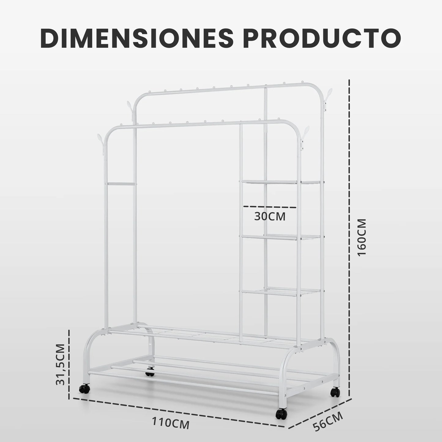 Perchero Doble Colgador Organizador