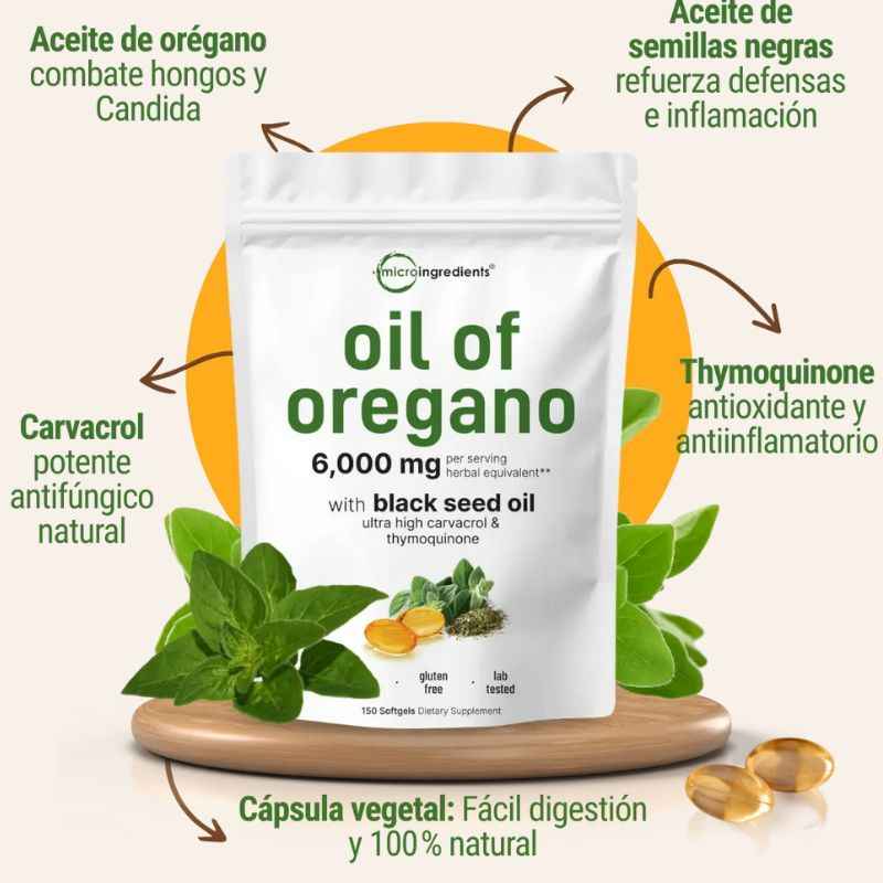 MircoIngredients- Aceite De Orégano Con Semilla Negra ORIGINAL