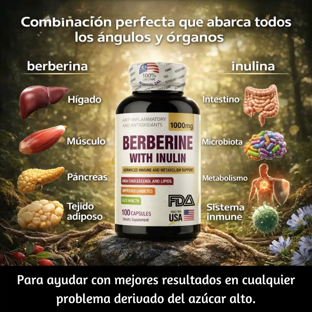 NUEVA PRESENTACION BERBERINE 2.0 1000mg- 100 CAPSULAS
