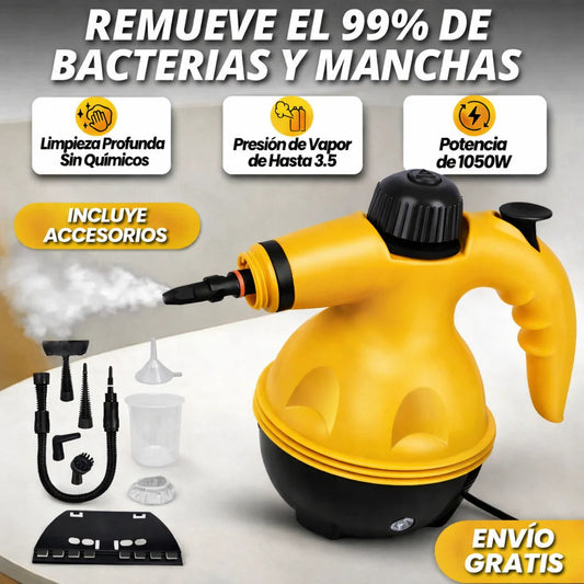 Limpiador Eléctrico a Vapor Profesional + Regalo Especial 🎁 Kit de Accesorios para Limpieza