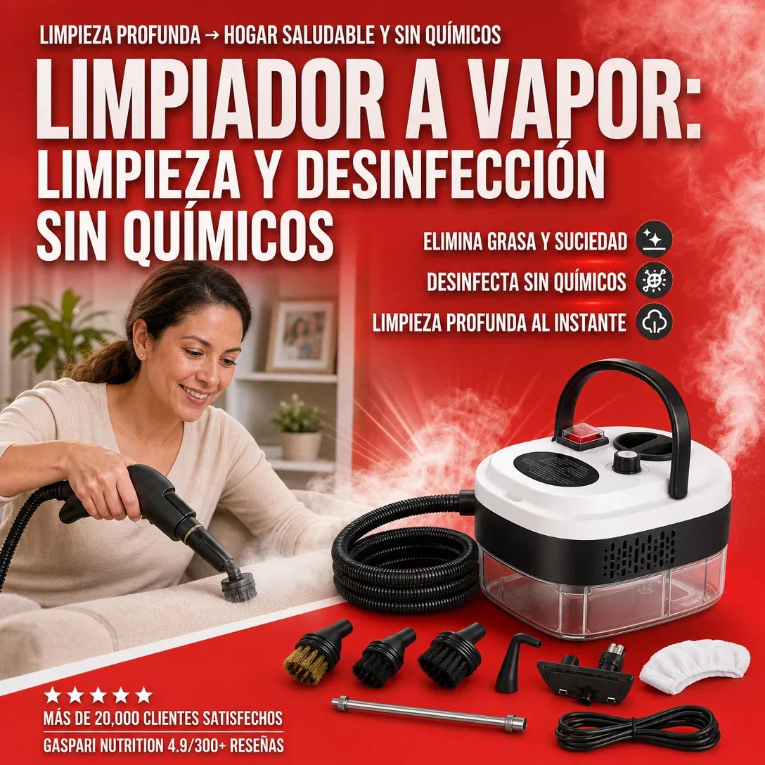 LIMPIADOR A VAPOR MULTIUSOS 9 ACCESORIOS